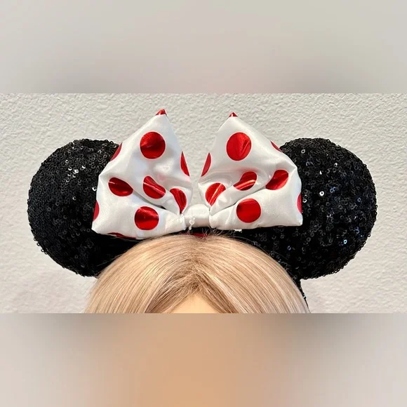 Disney | Accessories | Disney Parks Red Polkadot Bow Minnie  display picture 3